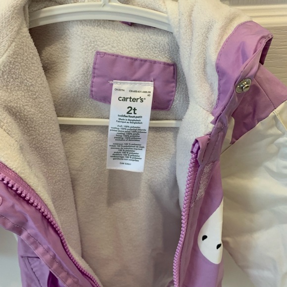 Carter size 2 fleece lined jacket - Picture 2 of 3